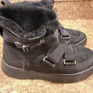 UGG Classic Boom Buckle Boot Black Shearling